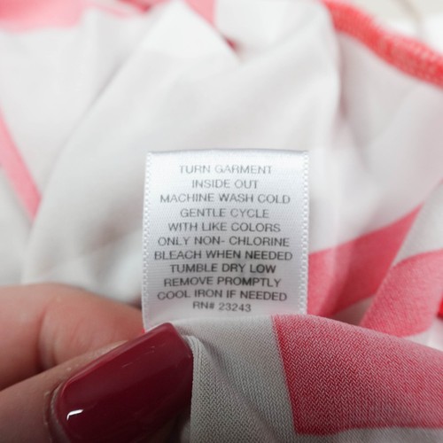 New York Co Womens Top XS Coral Tan Geometric Retro Capsule Corp Office Career - Picture 8 of 13