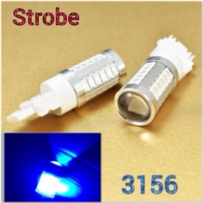 Strobe Reverse Backup T25 3156 3456 33 SMD Blue LED Light K1 Fits Buick Mazda HA