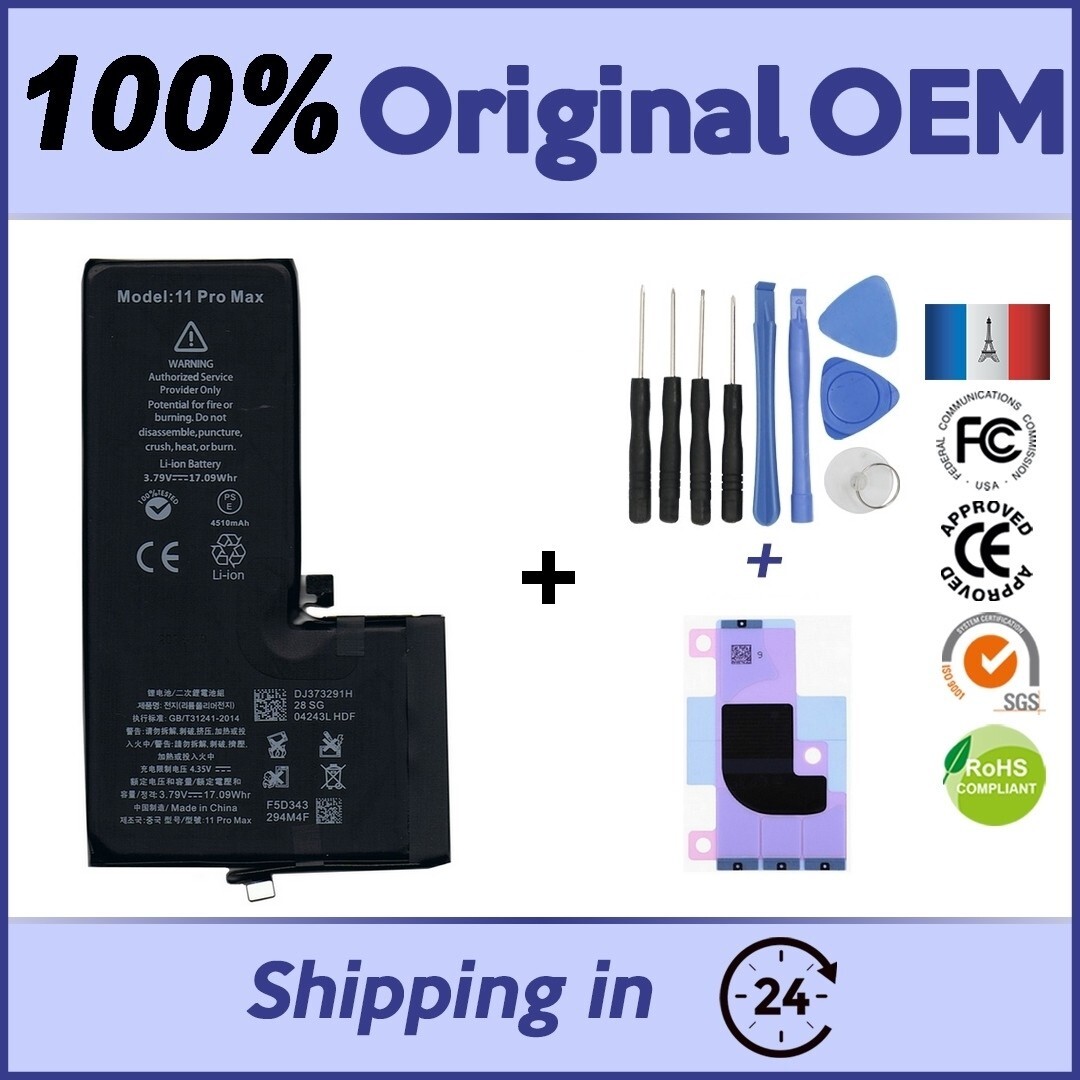 Batterie iPhone 11 Pro Max 4510mAh pour réparer un téléphone usé