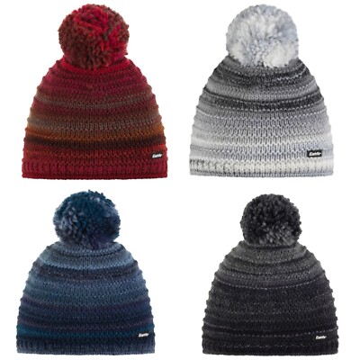 Eisbär Mikata Mütze Wintermütze Wollmütze Strickmütze mit Bommel Damen Herren