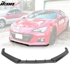 Fits 13-16 Subaru BRZ IKON V3 Style Front Bumper Lip Spoiler Unpainted Black PU
