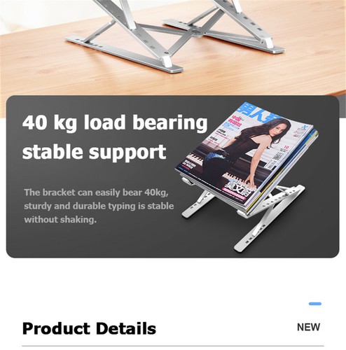 Soporte de refrigeración ajustable de aluminio portátil Macbook - Imagen 6 de 12