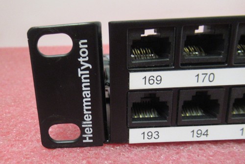 HellermannTyton CAT6 Unshielded 48 Port 1U Right Angled RJ45 Patch Panel Black - Photo 6/11