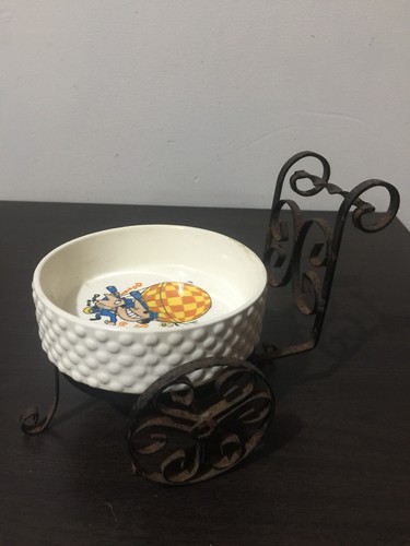 vintage 60s cartoon character dish on wire stand cartoon police - 第 1/14 張圖片