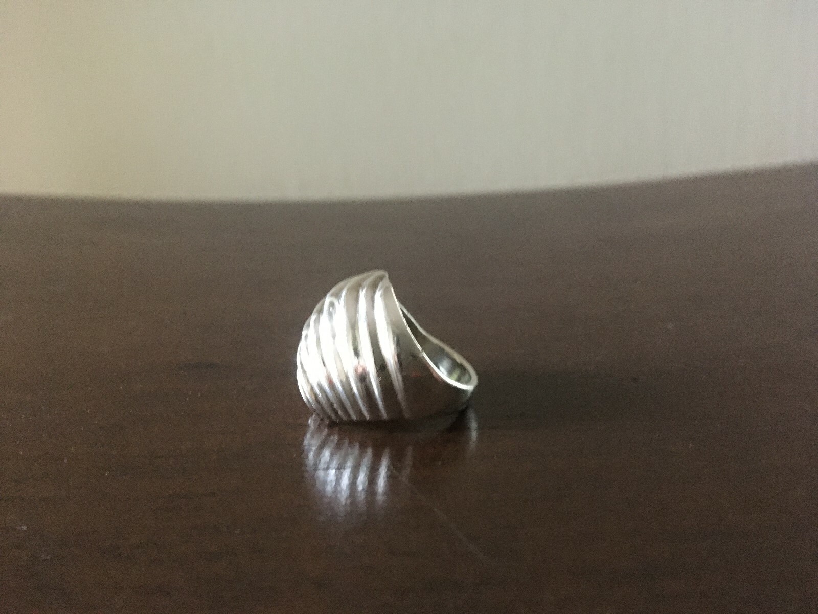 Heavy Sterling Silver Statement Dome Ring - image 1