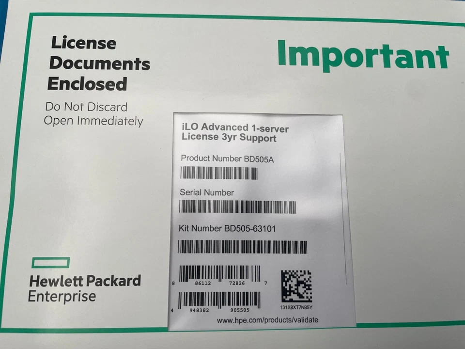 HPE BD505A HP iLO Advanced Server License 3Yr Support BD505-63101 - Image 3 of 4