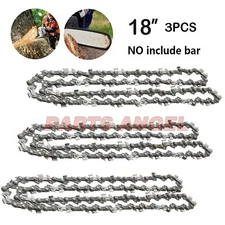3 Pack 18" inch Chainsaw Saw Chain Blade 3/8" LP 0.050 Gauge 62DL Drive Links