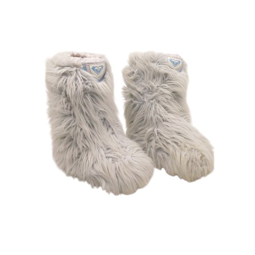 QUICKSILVER FAUX FUR YETI RAVE BOOTS EU 39 SIZE 6 Y2K 90S 00S ROXY WHITEBLUE - Picture 3 of 17
