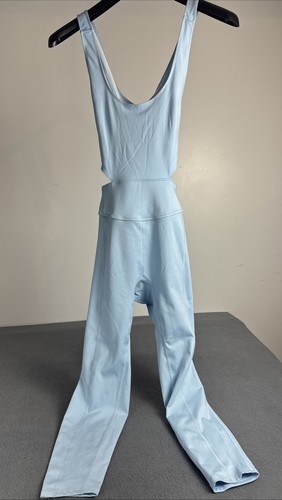 Free People FP Movement Women's Back It Up Workout Mediterranean Blue Jumpsuit M