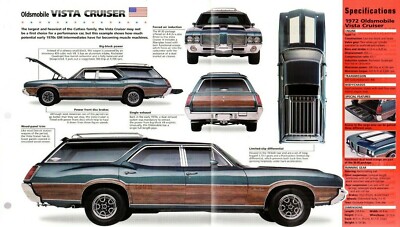 1972 OLDSMOBILE 442 Station Wagon SPEC SHEET / Brochure: Vista