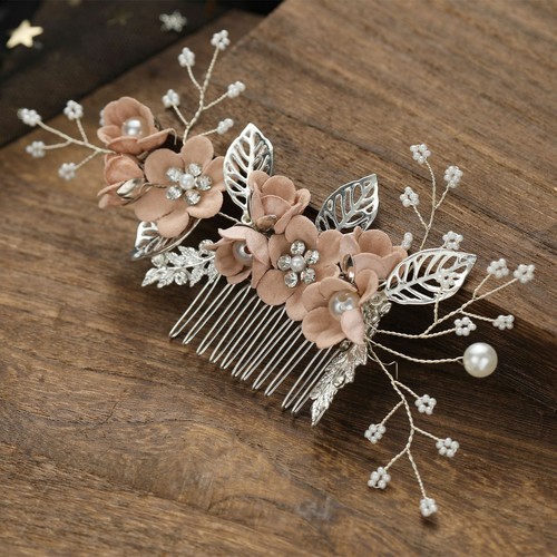 *Flower Wedding Hair Pins Comb Bridal Clips Crystal Pearl Bridesmaid Accessories - Picture 23 of 36