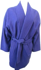 Colbalt Narciso Rodriguez Design Nation Lined Wrap Belted Coat Sz M