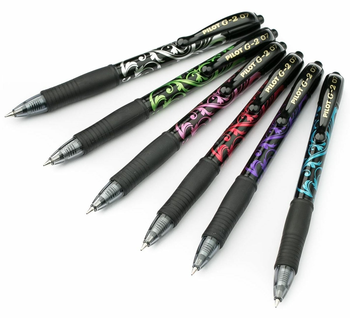 Pilot G2 07 Victoria RT Floral Gel Ink 0.7 Rollerball Pen - ALL