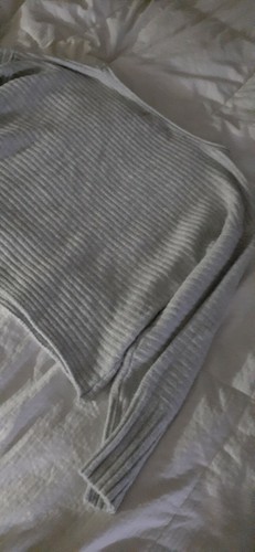 Pink Rose, Womens Slouchy Oversized Sweater, Light Grey, Size L - Picture 11 of 11
