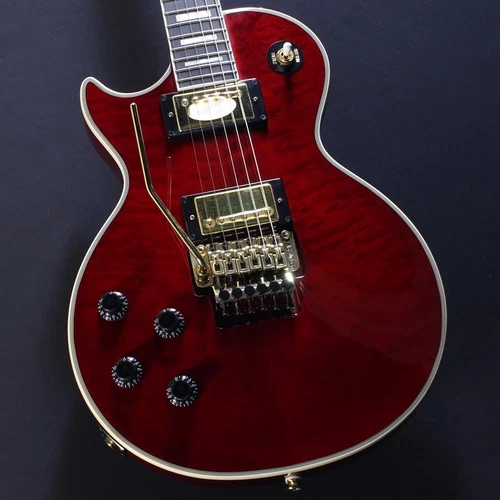 Epiphone Alex Lifeson Les Paul Custom Axcess Quilt (Ruby) Left-Hand Guitar