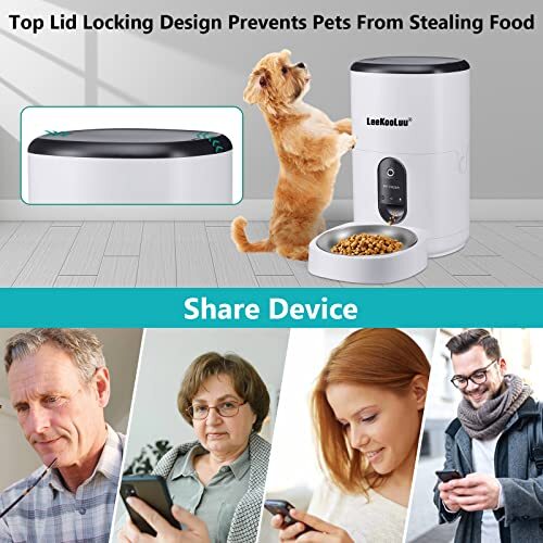 Automatic Dog Feeder HD 1080P Camera Cat Feeders 6L WiFi Smart Pet Feeder wit... - Picture 7 of 9