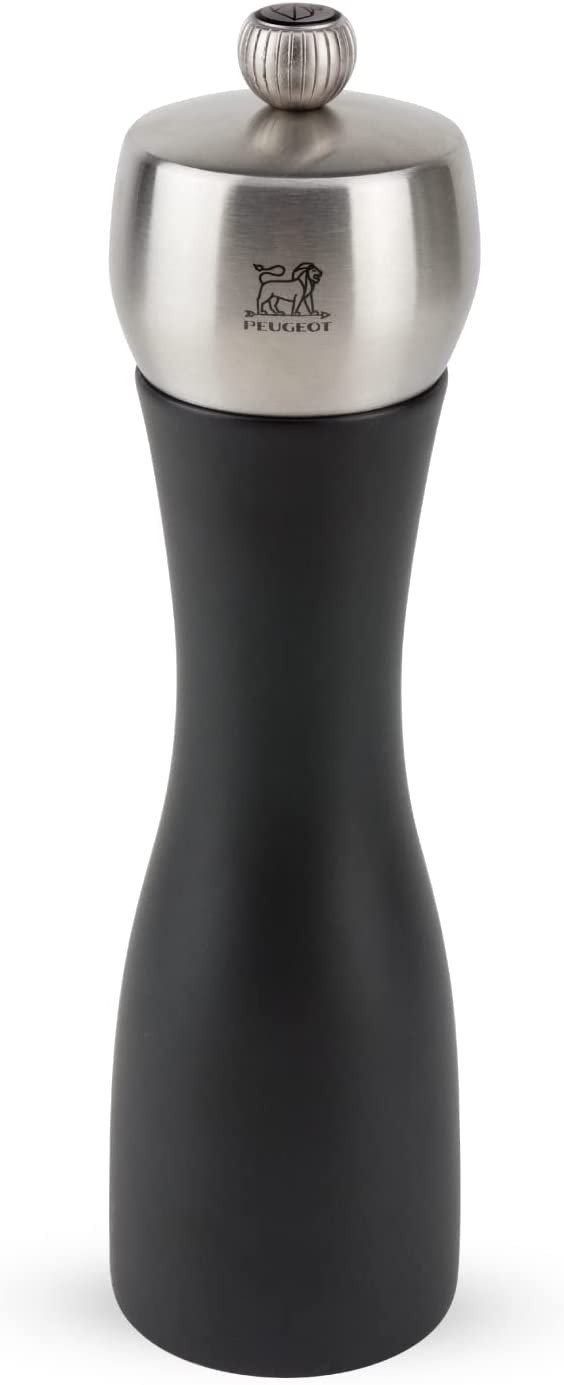 Moulin à sel Peugeot Fidji noir de 20 cm pour sublimer vos dîners en famille