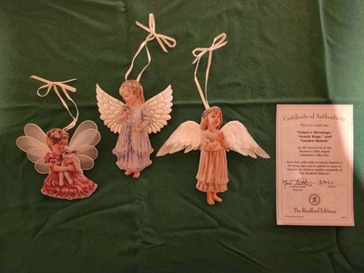 The Bradford Editions Heaven's Little Angels Set of 3 Christmas Ornaments