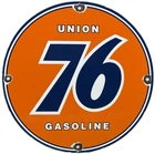 VINTAGE UNION 76 GASOLINE PORCELAIN SIGN GAS STATION PUMP PLATE MOTOR OIL AUTO