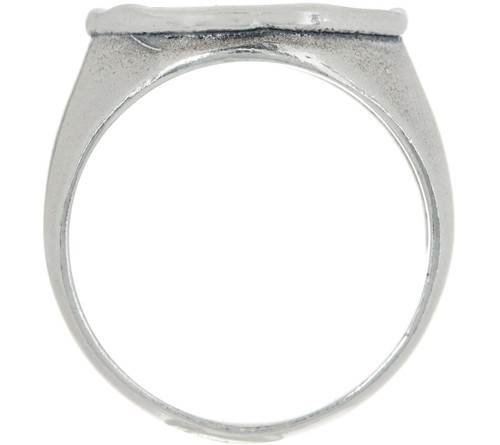 Or Paz Sterling Silver Cross Signet Ring Size 6 - Picture 2 of 2