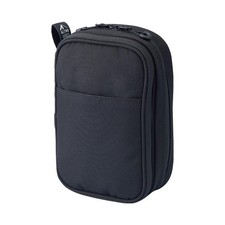 LIHIT LAB Gadget Pouch, Double, 5 x 3.6 x 8.5, 5 x x 8.5 inches, Black