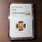 2017 $5 Gold American Eagle NGC MS69 – 1/10 oz Certified Superb Gem Uncirculated