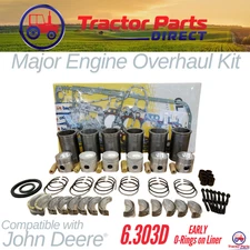 MAJOR ENGINE OVERHAUL KIT comp w John Deere® 6.303D - 55 95 570 699 3120 EARLY