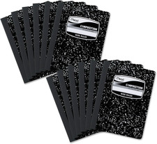 Composition Notebook, 12 Pack, Wide Ruled Paper, 7-1/2" X 9-3/4", 100 Sheets per