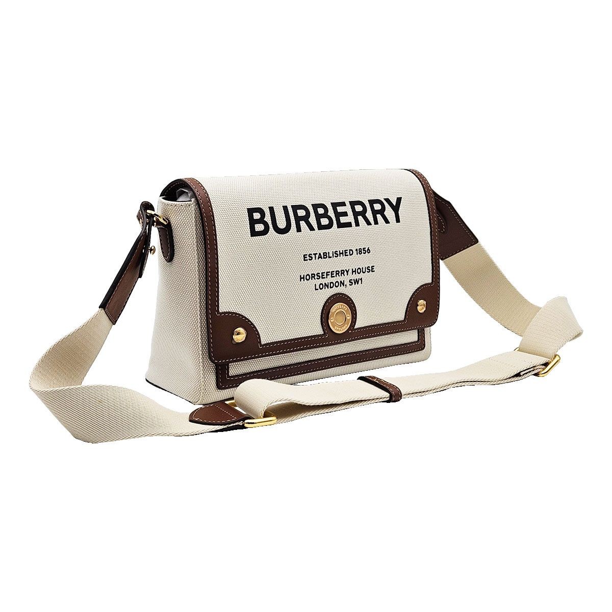 BURBERRY Horseferry House ショルダーバッグ Burberry Horseshoe Print Canvas Note Crossbody Bag 80302491