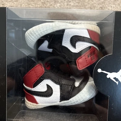 Jordan 1 Crib Bootie Black/Red/White Size 1c HJ9289 061 Brand New In Box