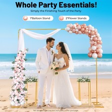 Gold Metal Wedding Backdrop Stand 1 Balloon Stand 2 Flower Stands Wedding Stand