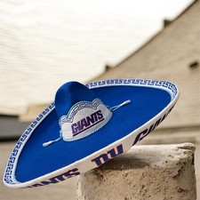 Sombrero Charro Mexicano de los Gigantes de Nueva York Sombrero Mariachi Adulto Unisex Talla Única