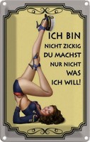 Blechschild 18X12 Cm Frau Ich Bin Nicht Zickig MäNner Frauen Spruch Zitat Deko G