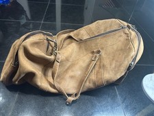 Vintage Leather Duffel Bag Distressed Original Tan Travel Luggae