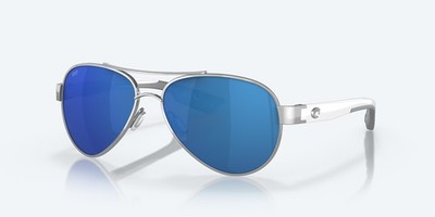 Costa Del Mar Loreto Palladium/Blue Mirror 580P Polarized Size M 56mm Sunglasses