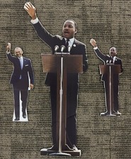 Barack Obama Martin Luther King JR plastic stand ups