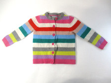 MINI BODEN Girls 4-5Y 110cm Multicolor Striped Wool Cardigan Sweater Button Up