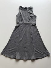Anne Klein Houndstooth Plaid Women's Dress A Line 10 Sleeveless Career Business