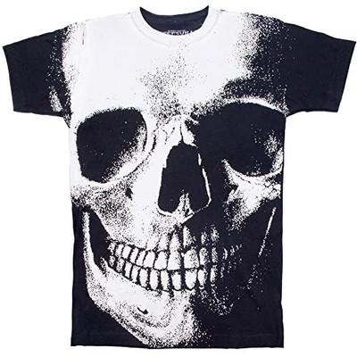 kreepsville 666 Gothic White Skull Jumbo Print Men s T-Shirt Spooky Tee