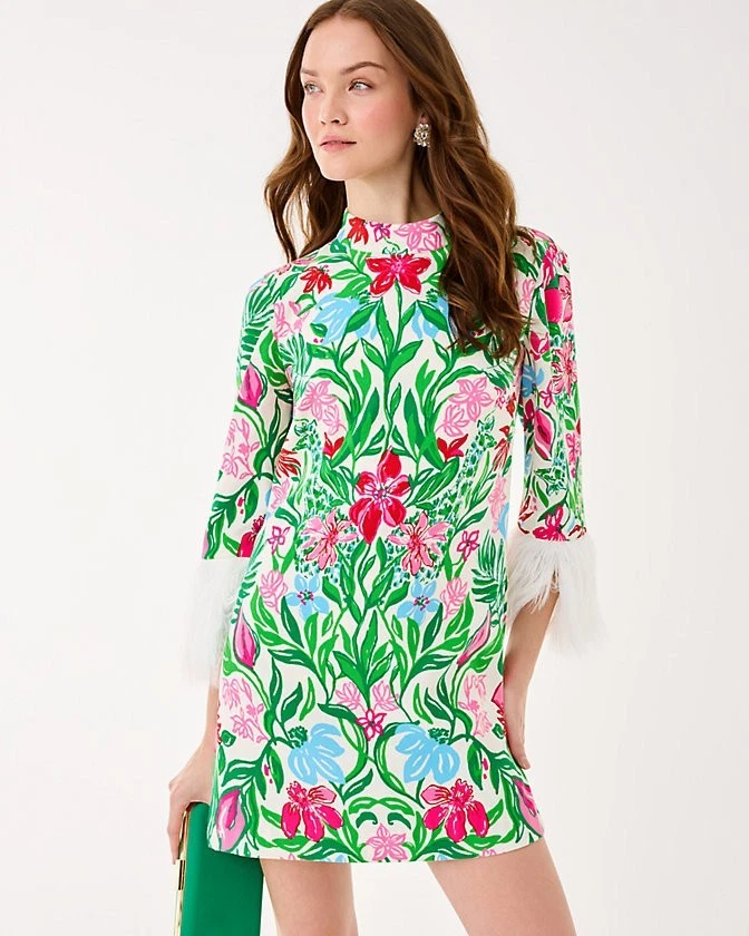 NWT Lilly Pulitzer Agnes Skirted Shift Romper Multi Glowing Gardens, ALL Size - Image 2 of 4