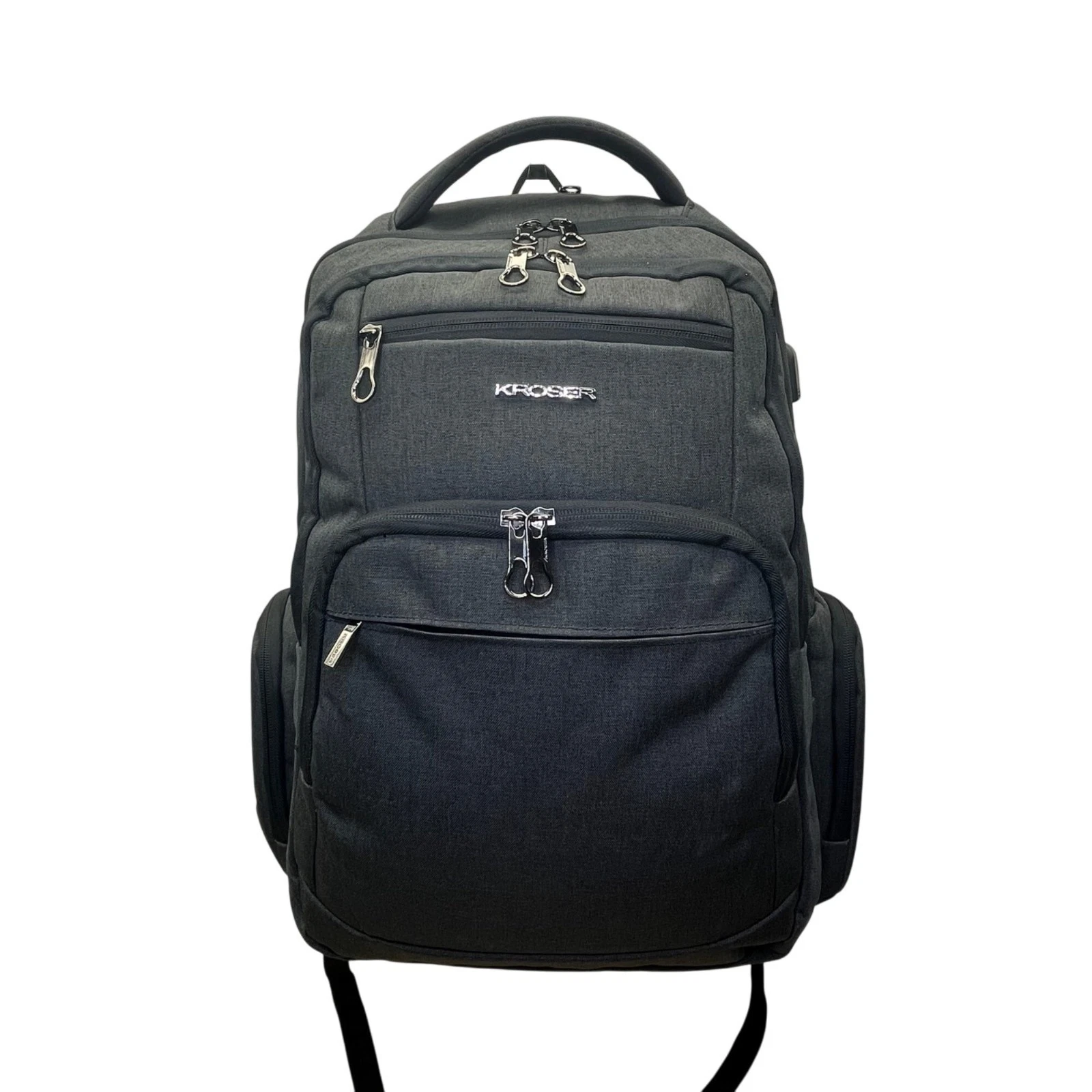 Kroser Unisex Charcoal USB Charging Water-Resistant Travel Laptop Backpack