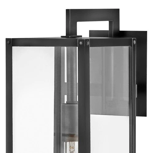 Hinkley Max 25" High Black and Clear Glass Outdoor Wall Light - Picture 5 of 10