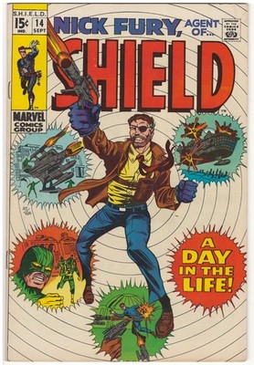 Nick Fury Agent of SHIELD #14 (F+) 1969 Marvel Comics ''A Day In The Life!''