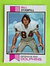 Bill Stanfill 1973 Topps Rookie Football Card #270 Miami Dolphins Defensive End. rookie card picture