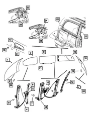 Genuine Mopar Inside Rear View Mirror 68163995AB
