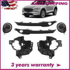 w/ Bezel Wires Bulbs Switch Brackets For 2017-18-2021 Mazda CX-5 LED Fog Light