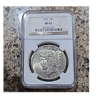 1927 Peace Dollar $1 Silver Coin NGC MS61 Philadelphia Uncirculated