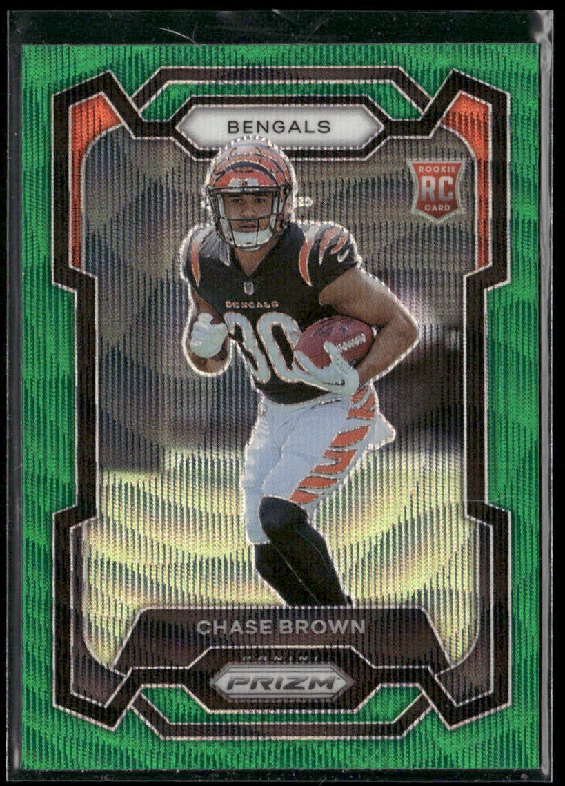 2023 Panini Prizm #318 Chase Brown Green