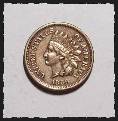 1859 INDIAN HEAD CENT  Nice detail  Prob an Old cleaning  Sharp XF #27C73