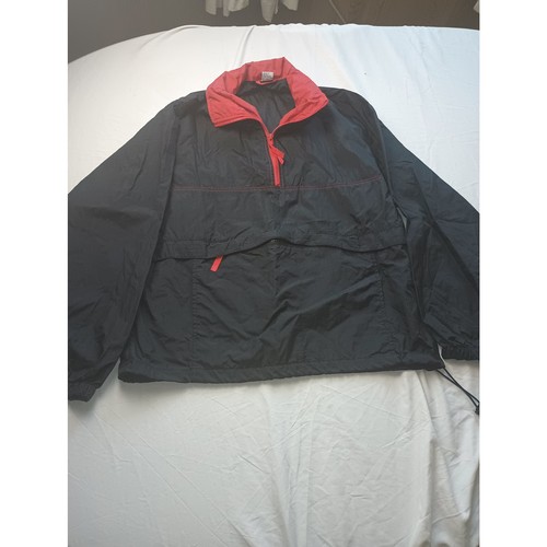 Traje de chándal vintage de nailon para hombre talla mediana negro y rojo ajustable años 80 - Imagen 7 de 11